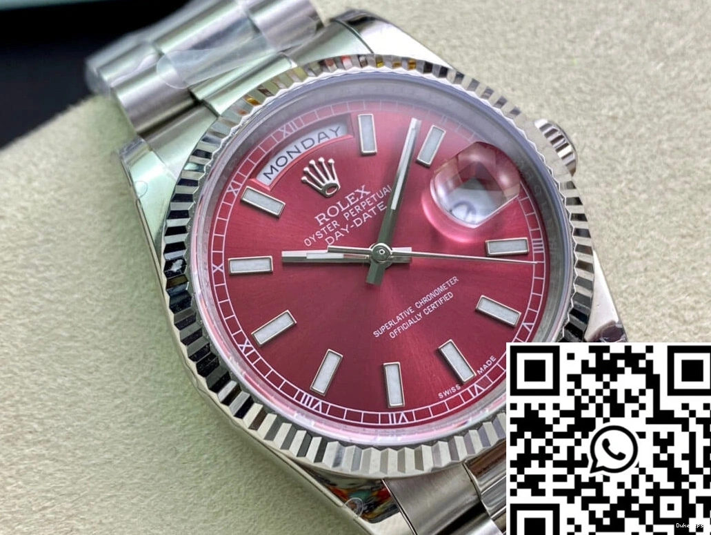 18k Gold 118239 EW Day Date White Rolex Factory 1122